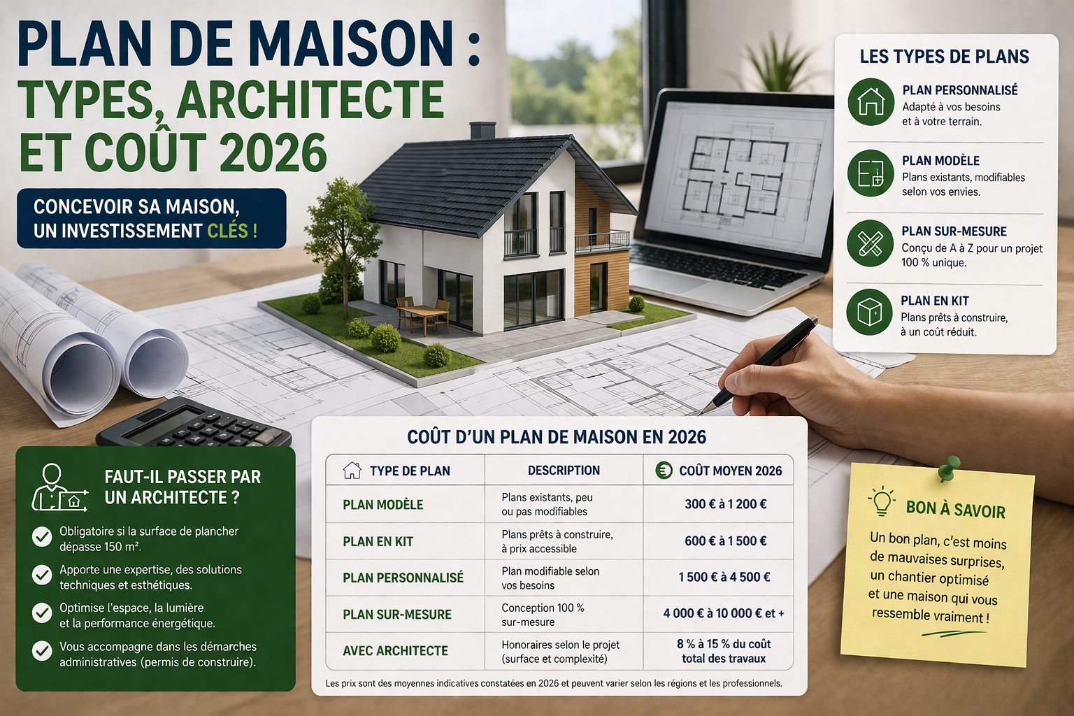 Plans de maison 2026 : architecte ou constructeur ?