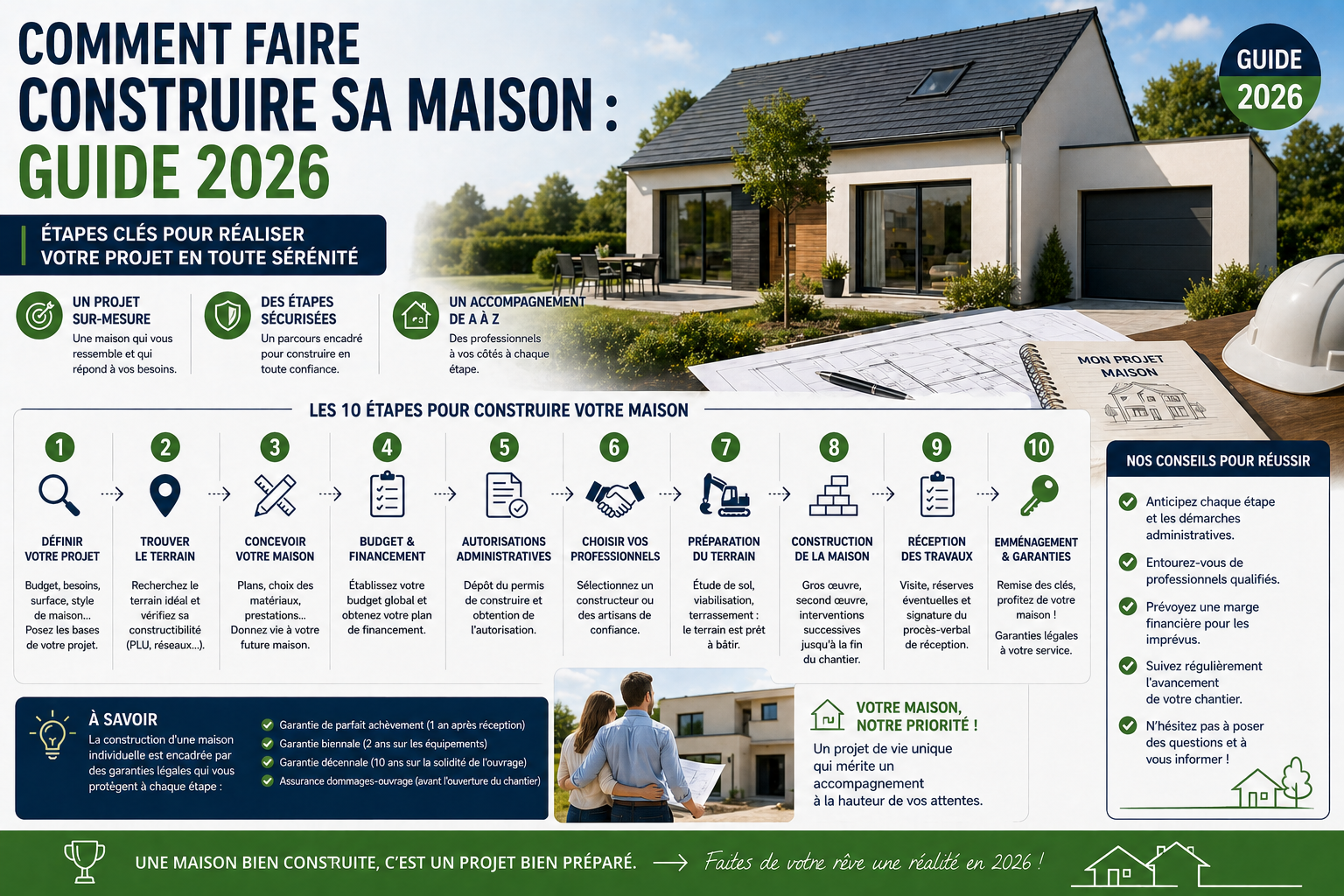 Faire construire sa maison individuelle: guide complet 2026 
