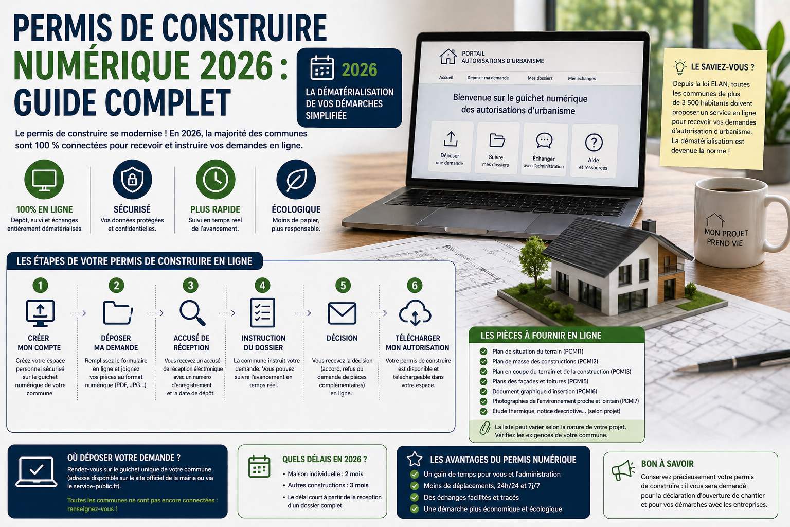 Permis de construire numérique : dépôt en ligne 2026 guide