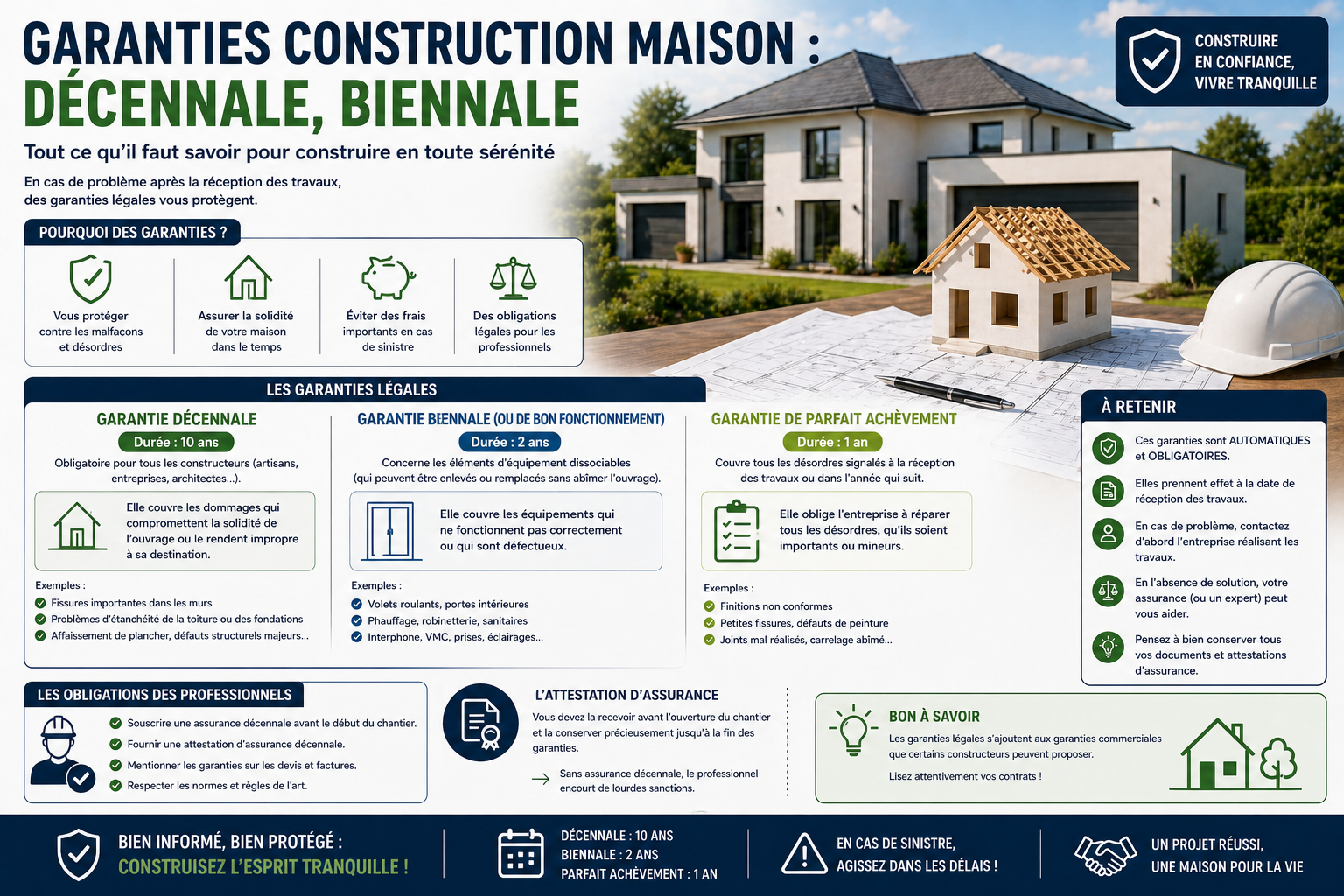 Garanties de construction maison neuve 2026 : guide complet