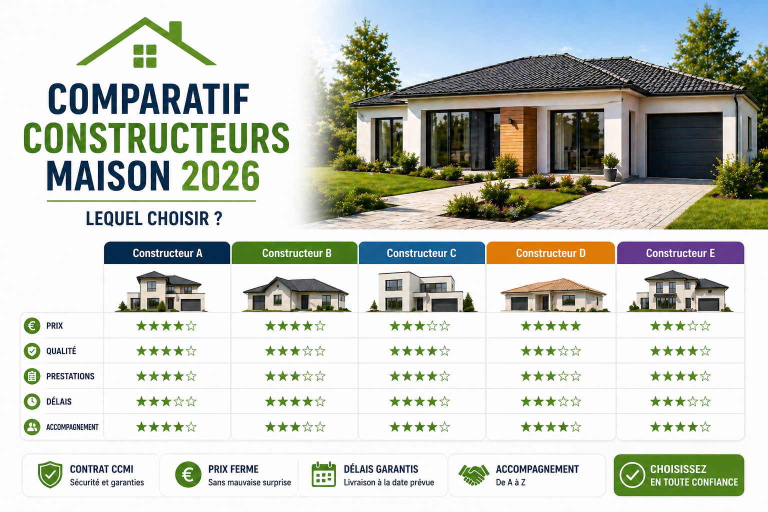comparatif constructeur