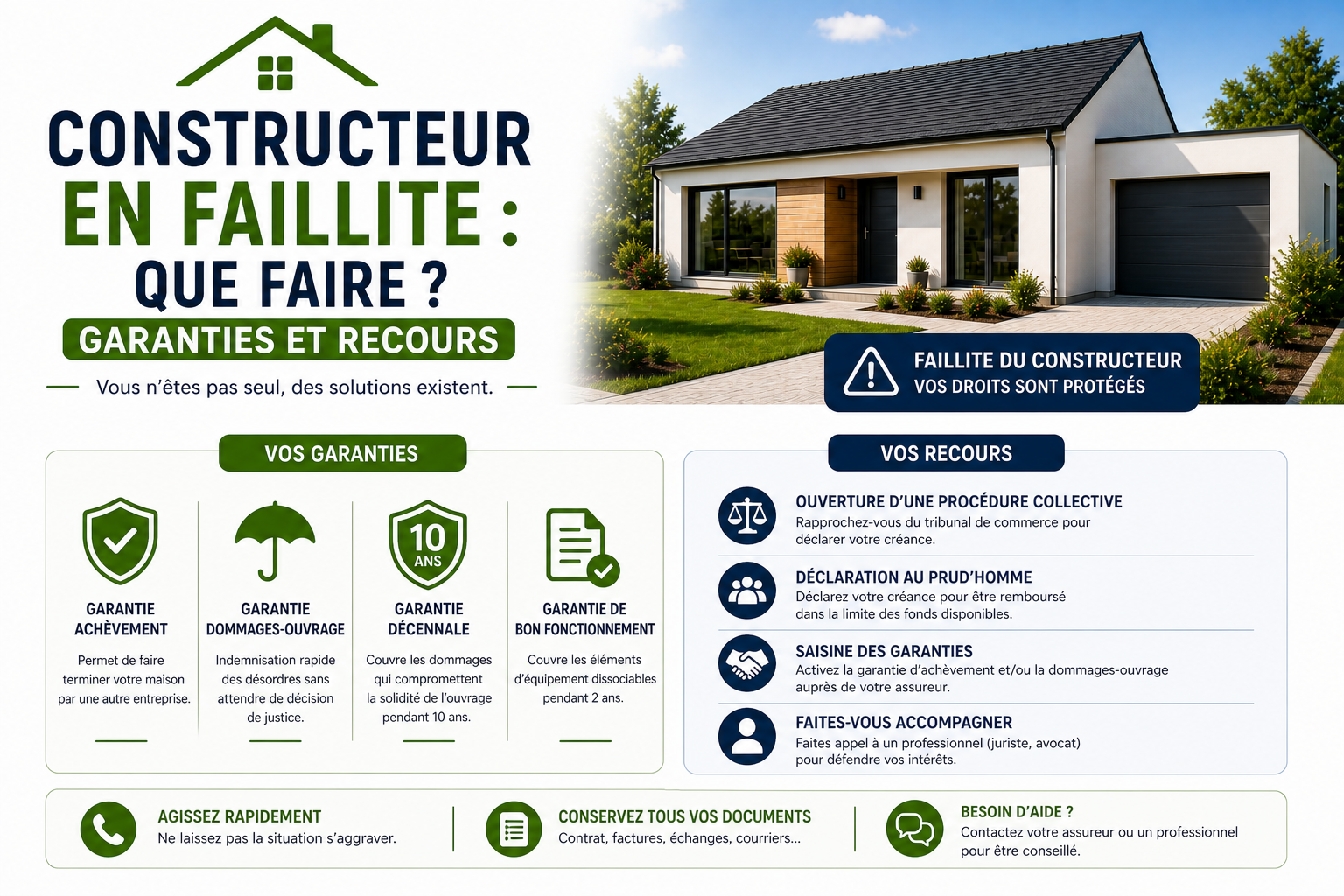 faillite constructeur vos droits
