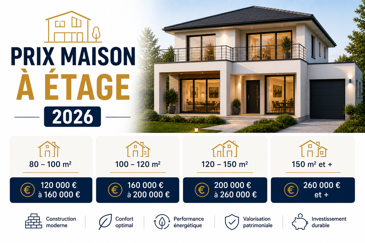 prix maison etage