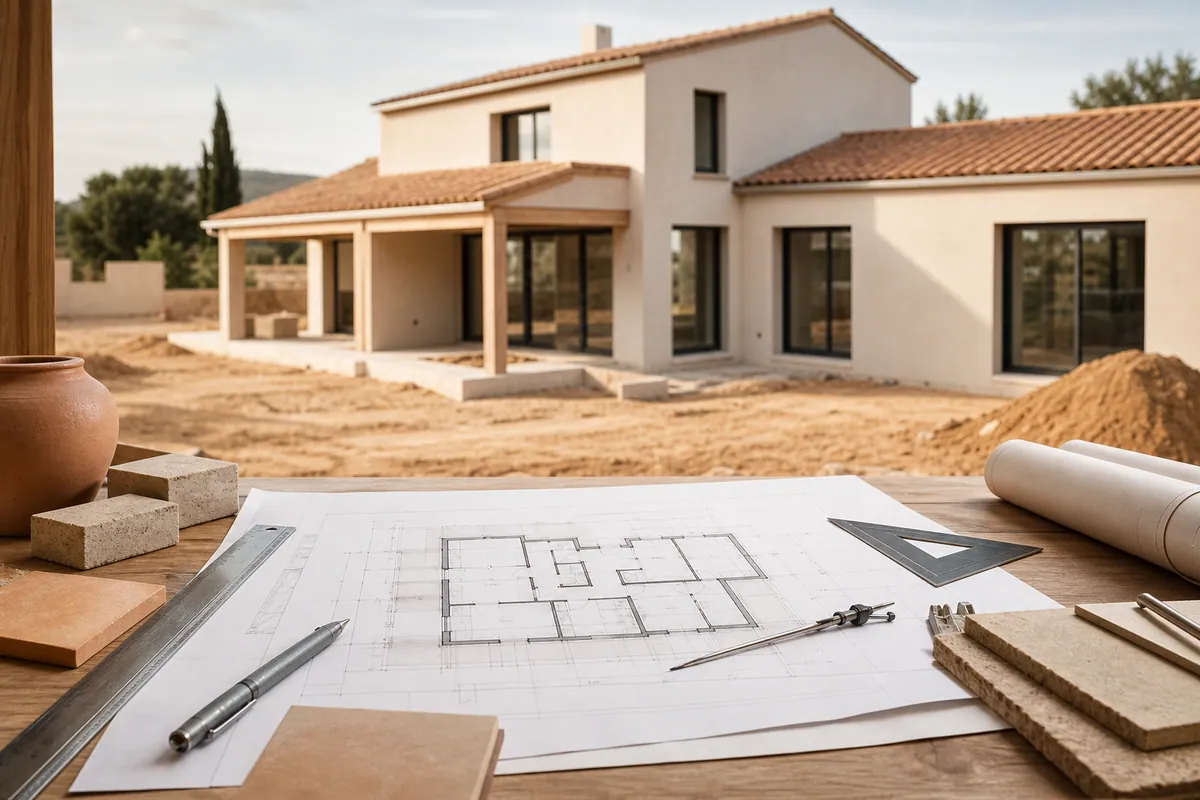 Terrain et plans de maison pour budget construction à Trets