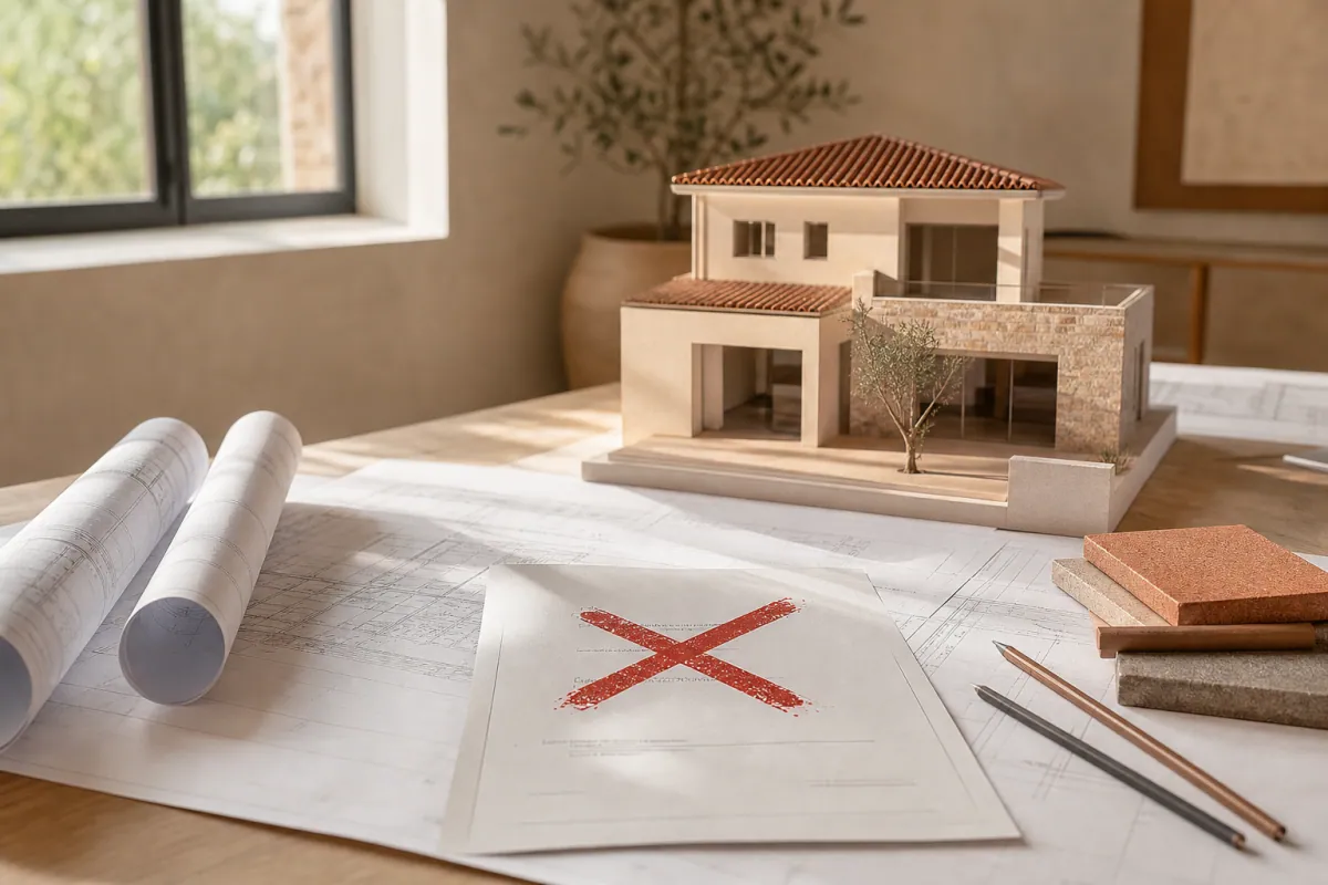 Refus de permis de construire maison : dossier, notification et plans de chantier