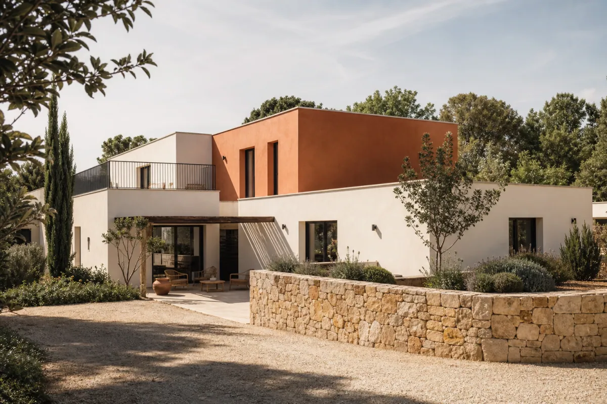 Maison basse consommation moderne, idéale pour illustrer le prix au m² et le budget construction 2026